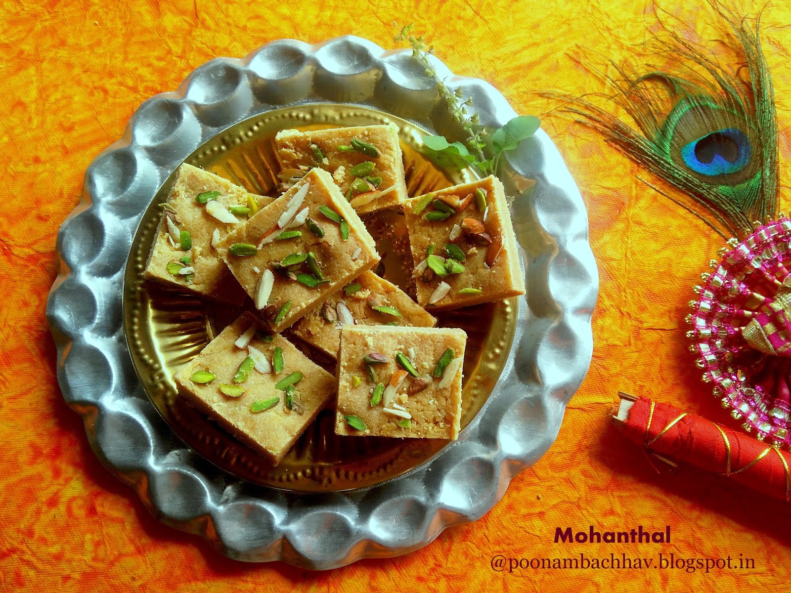 rajasthani dishes, rajasthani cuisine, Indian cuisine, Indian dishes, rajasthani sweet, mohanthal, besan ki barfi