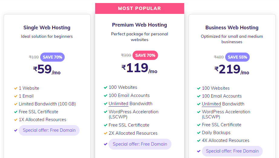hostinger is the best Best Web Hosting Provider in India