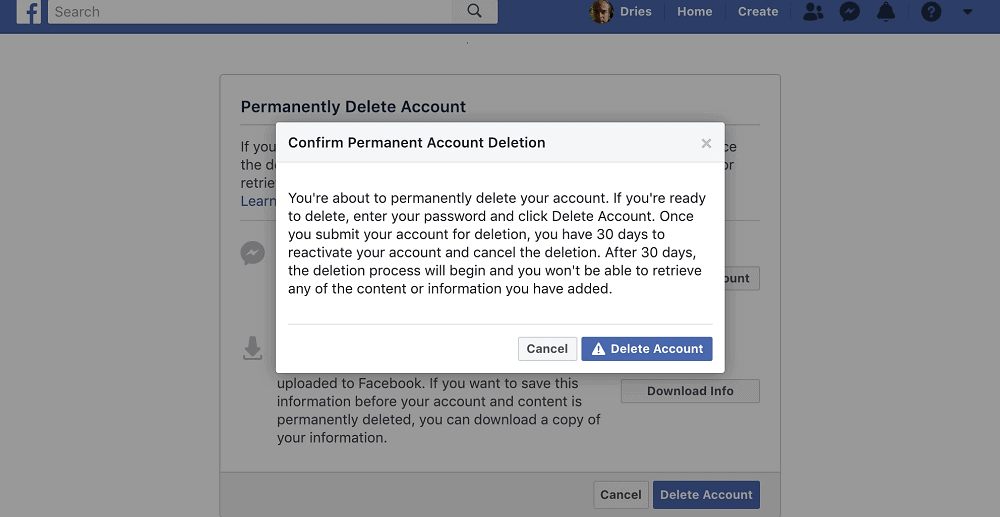 how to deactivate facebook account then reactivate